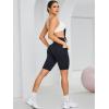 imageRUNNING GIRL High Waisted Shorts for Women with Pockets Workout Scrunch Butt Lifting Yoga Shorts Tummy ControlDK2976 Deep Black L Large