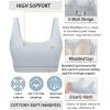 imageRUNNING GIRL Sports Bra for Women High Support Molded Cup High Impact Sports Bras for Women Large Bust3grey
