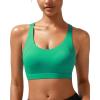 imageRUNNING GIRL Sports Bra for Women High Support Molded Cup High Impact Sports Bras for Women with Sewn in PadsBright Green