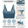 imageRUNNING GIRL Sports Bra for Women High Support Molded Cup High Impact Sports Bras for Women with Sewn in PadsDark Blue