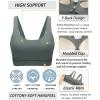 imageRUNNING GIRL Sports Bra for Women High Support Molded Cup High Impact Sports Bras for Women with Sewn in PadsDark Green