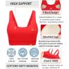 imageRUNNING GIRL Sports Bra for Women High Support Molded Cup High Impact Sports Bras for Women with Sewn in PadsDeep Red