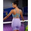 imageRUNNING GIRL Sports Bra for Women High Support Molded Cup High Impact Sports Bras for Women with Sewn in PadsDusty Blue