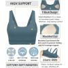 imageRUNNING GIRL Sports Bra for Women High Support Molded Cup High Impact Sports Bras for Women with Sewn in PadsDusty Blue