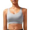 imageRUNNING GIRL Sports Bra for Women High Support Molded Cup High Impact Sports Bras for Women with Sewn in PadsGrey