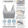 imageRUNNING GIRL Sports Bra for Women High Support Molded Cup High Impact Sports Bras for Women with Sewn in PadsGrey
