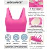 imageRUNNING GIRL Sports Bra for Women High Support Molded Cup High Impact Sports Bras for Women with Sewn in PadsHot Pink