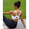imageRUNNING GIRL Sports Bra for Women High Support Molded Cup High Impact Sports Bras for Women with Sewn in PadsWhite