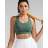 imageRUNNING GIRL Sports Bra for Women High SupportCrissCross Back Strappy Sports Bra Moulded Cup High Impact Workout TopAash Green