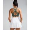 imageRUNNING GIRL Sports Bra for Women High SupportCrissCross Back Strappy Sports Bra Moulded Cup High Impact Workout TopAash Green