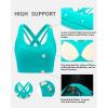 imageRUNNING GIRL Sports Bra for Women High SupportCrissCross Back Strappy Sports Bra Moulded Cup High Impact Workout TopAbright Green