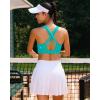 imageRUNNING GIRL Sports Bra for Women High SupportCrissCross Back Strappy Sports Bra Moulded Cup High Impact Workout TopAbright Green