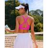 imageRUNNING GIRL Sports Bra for Women High SupportCrissCross Back Strappy Sports Bra Moulded Cup High Impact Workout TopAbright Pink
