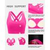 imageRUNNING GIRL Sports Bra for Women High SupportCrissCross Back Strappy Sports Bra Moulded Cup High Impact Workout TopAbright Pink