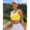imageRUNNING GIRL Sports Bra for Women High SupportCrissCross Back Strappy Sports Bra Moulded Cup High Impact Workout TopAbright Yellow