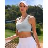 imageRUNNING GIRL Sports Bra for Women High SupportCrissCross Back Strappy Sports Bra Moulded Cup High Impact Workout TopAice Grey