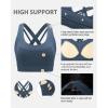 imageRUNNING GIRL Sports Bra for Women High SupportCrissCross Back Strappy Sports Bra Moulded Cup High Impact Workout TopAnavy Blue