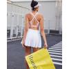 imageRUNNING GIRL Sports Bra for Women High SupportCrissCross Back Strappy Sports Bra Moulded Cup High Impact Workout TopApink