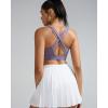 imageRUNNING GIRL Sports Bra for Women High SupportCrissCross Back Strappy Sports Bra Moulded Cup High Impact Workout TopApurple