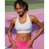 imageRUNNING GIRL Sports Bra for Women High SupportCrissCross Back Strappy Sports Bra Moulded Cup High Impact Workout TopAwhite