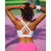 imageRUNNING GIRL Sports Bra for Women High SupportCrissCross Back Strappy Sports Bra Moulded Cup High Impact Workout TopAwhite