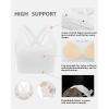 imageRUNNING GIRL Sports Bra for Women High SupportCrissCross Back Strappy Sports Bra Moulded Cup High Impact Workout TopAwhite