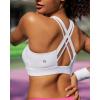 imageRUNNING GIRL Sports Bra for Women High SupportCrissCross Back Strappy Sports Bra Moulded Cup High Impact Workout TopAwhite