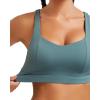 imageRUNNING GIRL Sports Bras for Women High SupportMolded Cup High Impact Sports Bra Criss Cross Strappy Workout Yoga Bra3004 Sage Green