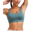 imageRUNNING GIRL Sports Bras for Women High SupportMolded Cup High Impact Sports Bra Criss Cross Strappy Workout Yoga Bra3004 Sage Green