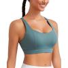 imageRUNNING GIRL Sports Bras for Women High SupportMolded Cup High Impact Sports Bra Criss Cross Strappy Workout Yoga Bra3004 Sage Green