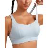 imageRUNNING GIRL Sports Bras for Women High SupportMolded Cup High Impact Sports Bra Criss Cross Strappy Workout Yoga Bra3004 Silver Grey