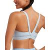 imageRUNNING GIRL Sports Bras for Women High SupportMolded Cup High Impact Sports Bra Criss Cross Strappy Workout Yoga Bra3004 Silver Grey