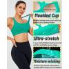 imageRUNNING GIRL Sports Bras for Women High SupportMolded Cup High Impact Sports Bra Criss Cross Strappy Workout Yoga BraAqua Green