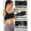 imageRUNNING GIRL Sports Bras for Women High SupportMolded Cup High Impact Sports Bra Criss Cross Strappy Workout Yoga BraBlack