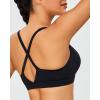 imageRUNNING GIRL Sports Bras for Women High SupportMolded Cup High Impact Sports Bra Criss Cross Strappy Workout Yoga BraBlack
