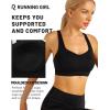imageRUNNING GIRL Sports Bras for Women High SupportMolded Cup High Impact Sports Bra Criss Cross Strappy Workout Yoga BraJet Black