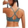 imageRUNNING GIRL Sports Bras for Women High SupportMolded Cup High Impact Sports Bra Criss Cross Strappy Workout Yoga BraSage Green