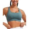 imageRUNNING GIRL Sports Bras for Women High SupportMolded Cup High Impact Sports Bra Criss Cross Strappy Workout Yoga BraSage Green