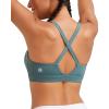 imageRUNNING GIRL Sports Bras for Women High SupportMolded Cup High Impact Sports Bra Criss Cross Strappy Workout Yoga BraSage Green
