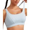 imageRUNNING GIRL Sports Bras for Women High SupportMolded Cup High Impact Sports Bra Criss Cross Strappy Workout Yoga BraSilver Grey