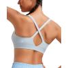 imageRUNNING GIRL Sports Bras for Women High SupportMolded Cup High Impact Sports Bra Criss Cross Strappy Workout Yoga BraSilver Grey