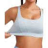 imageRUNNING GIRL Sports Bras for Women High SupportMolded Cup High Impact Sports Bra Criss Cross Strappy Workout Yoga BraSilver Grey