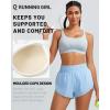 imageRUNNING GIRL Sports Bras for Women High SupportMolded Cup High Impact Sports Bra Criss Cross Strappy Workout Yoga BraSilver Grey