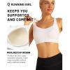 imageRUNNING GIRL Sports Bras for Women High SupportMolded Cup High Impact Sports Bra Criss Cross Strappy Workout Yoga BraSnow White