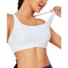 imageRUNNING GIRL Sports Bras for Women High SupportMolded Cup High Impact Sports Bra Criss Cross Strappy Workout Yoga BraWhite