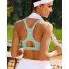 imageRUNNING GIRL Sports Bras for Women High SupportRacerback High Impact Grey Sports Bra Moulded Cup Workout Bra Push upEgreen