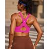 imageRUNNING GIRL Sports Bras for Women High SupportRacerback High Impact Grey Sports Bra Moulded Cup Workout Bra Push upEhot Pink