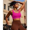 imageRUNNING GIRL Sports Bras for Women High SupportRacerback High Impact Grey Sports Bra Moulded Cup Workout Bra Push upEhot Pink