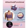 imageRUNNING GIRL Sports Bras for Women High SupportRacerback High Impact Grey Sports Bra Moulded Cup Workout Bra Push upEpurple