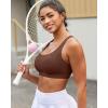 imageRUNNING GIRL Sports Bras for Women High SupportRacerback High Impact Grey Sports Bra Moulded Cup Workout Bra Push upEtaupe